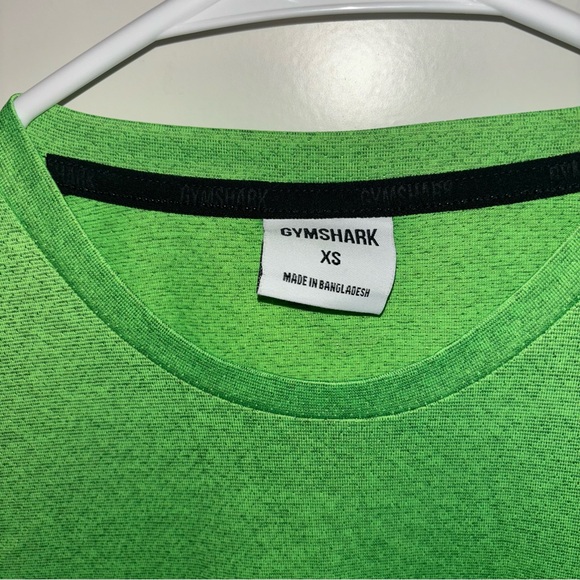 Gymshark Sport T Shirt Slim Fit Flip Lime Green Black Marl Size XS - Picture 5 of 5